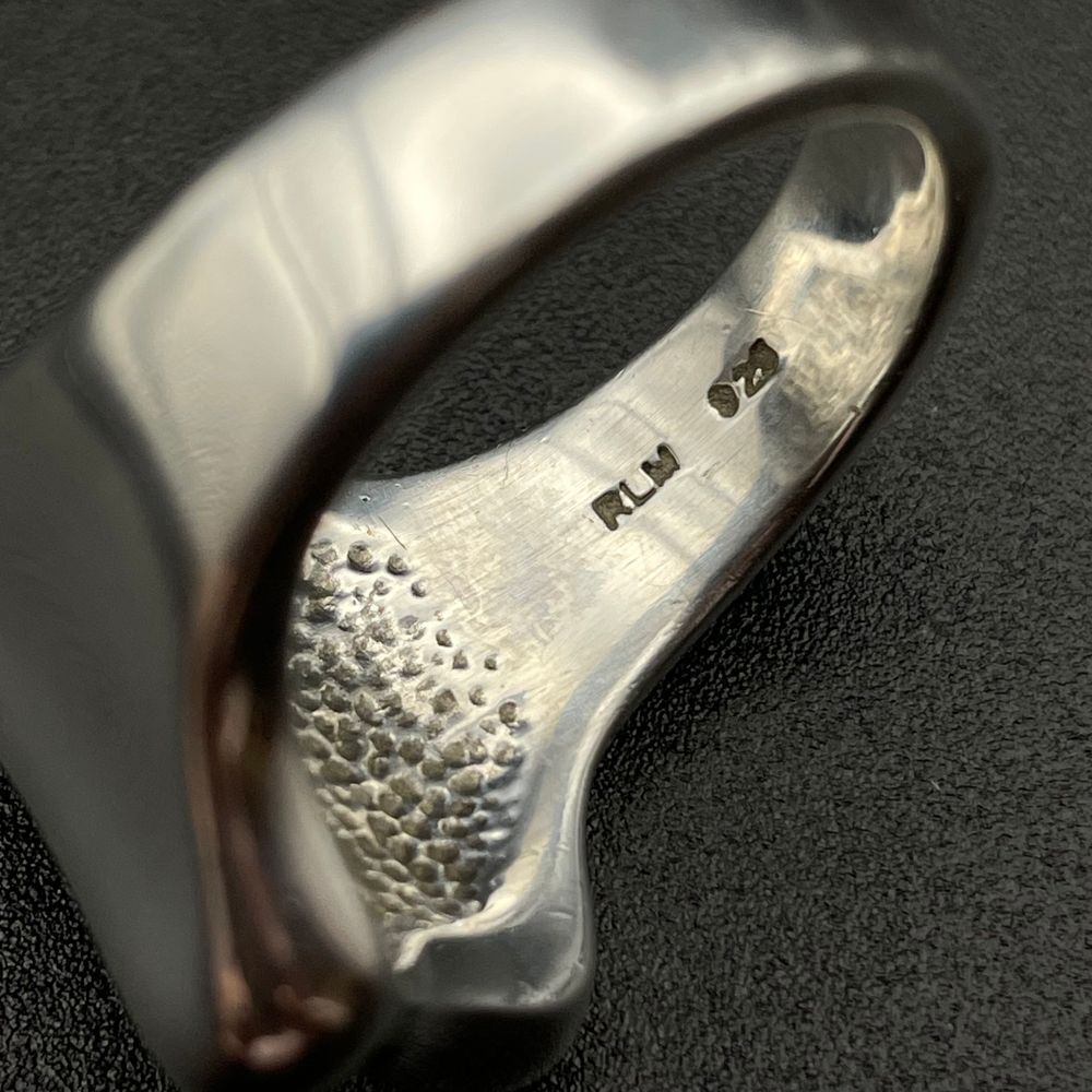 Robert Lee Morris Silver and Black Men's Ring - Picture 4 of 9